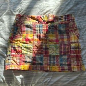 J Crew Mini Skirt Plaid Colorful